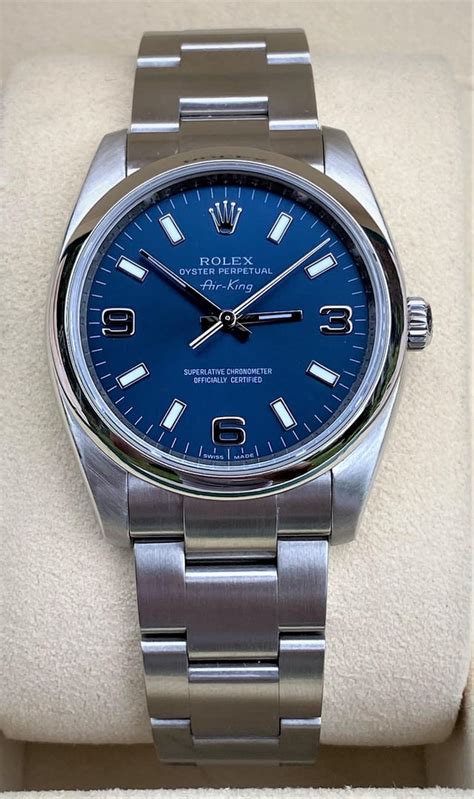 rolex air king 11420|rolex air king strap size.